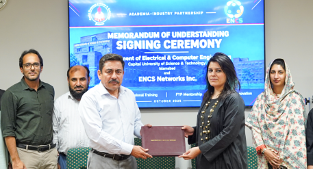 Electrical & Computer Engineering at Capital University signed an MoU with ENCS Networks Inc.